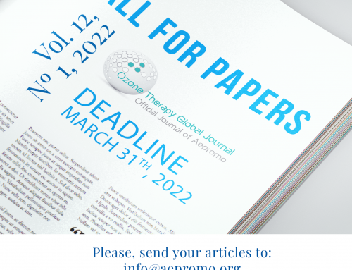 CALL FOR PAPERS Ozone Therapy Global Journal 2022